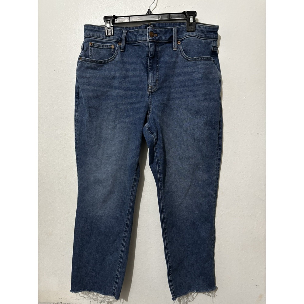 J Crew Jeans Womens 32 Blue Denim Curvy Classic Vintage Stretch High Rise